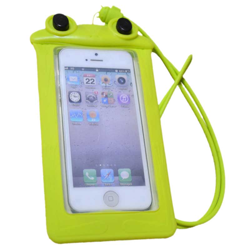 Мобильный телефон водонепроницаемый пакет с силиконовой лягушкой телефона