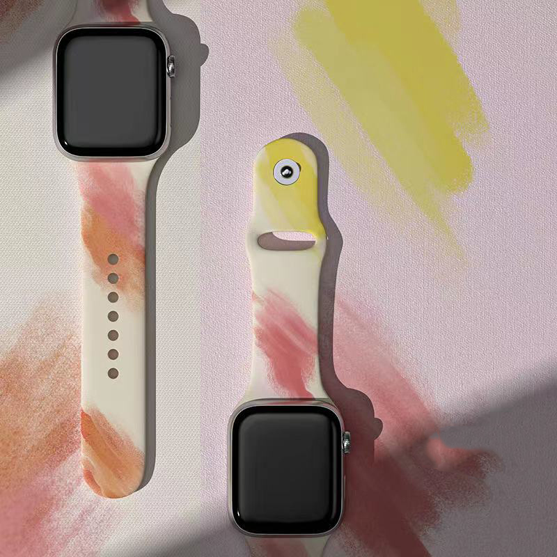 Печать силиконовой резиновой спортивной ремешки для iwatch для iWatch